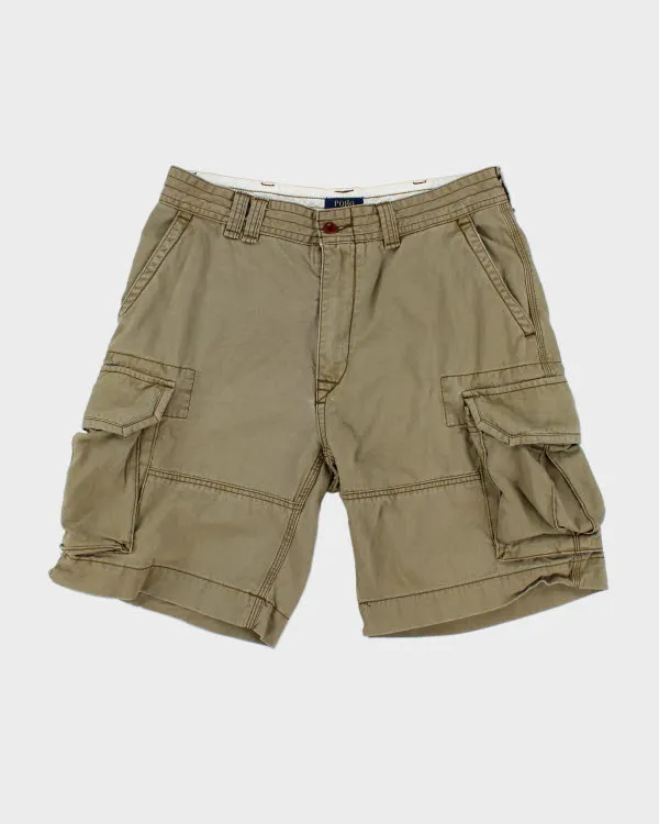 Polo Ralph Lauren Khaki Green Cargo Shorts - W36 sold by Rokit
