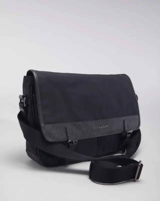 Burberry Black Crossbody Messenger Bag sold by Rokit