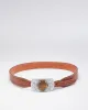 Vintage Martin Saddlery Brown Leather Braided Belt - W38 sold by Rokit
