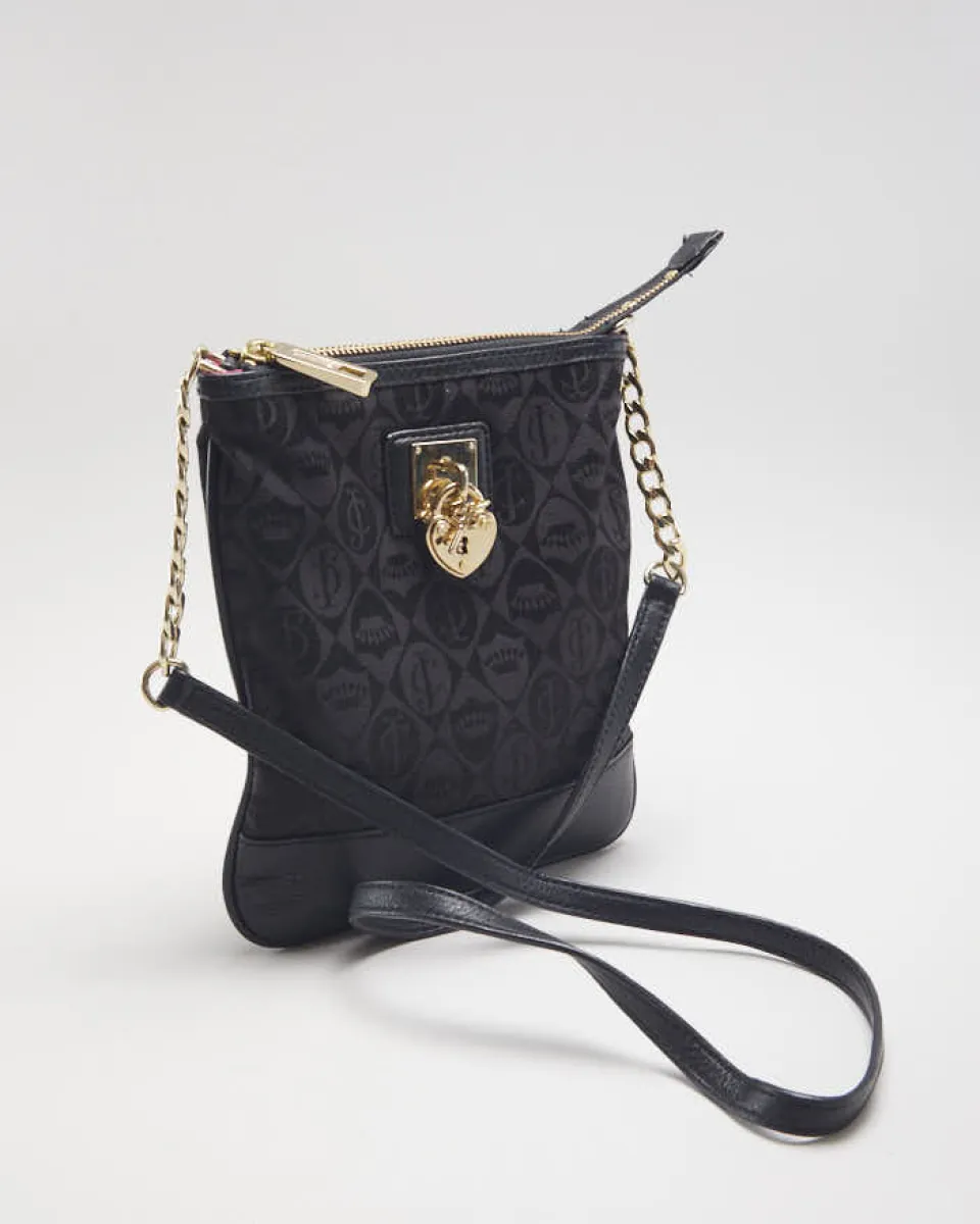 2WAY【JUICY COUTURE】Gabrielle ロゴ クロスボディ バッグ 黒 Juicy Couture Black Cross Body Bag | Parallel