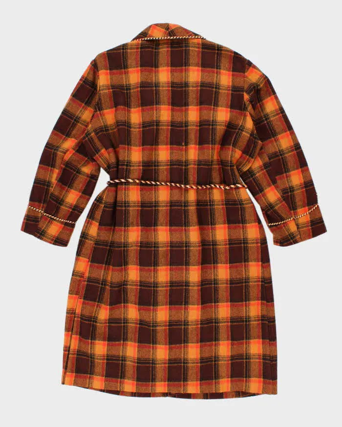 50s Vintage Cockatoo Orange Long Wool Robe With Piping Detail - L sold by Rokit product image thumbnail 2