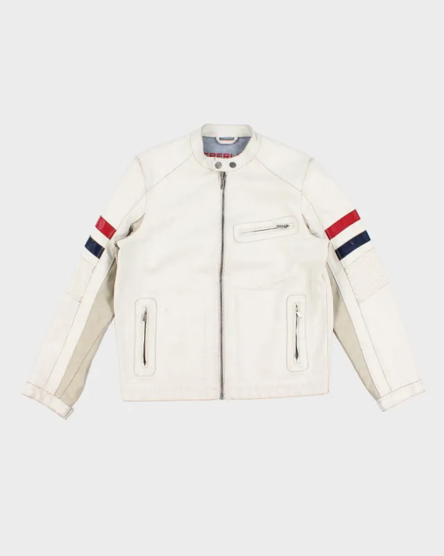 90's Euro-thrashed Leather Jacket - L sold by Rokit