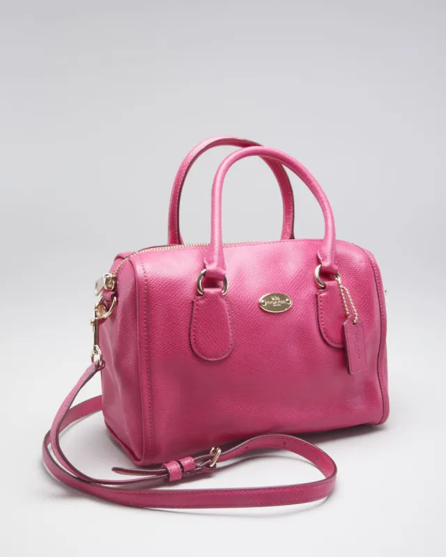 Coach Pink Ruby Leather Crossbody Bag - O/S sold by Rokit