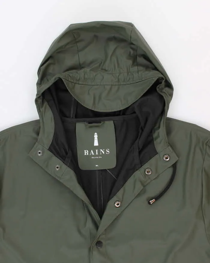 Men's Green Rains Waterproof Long Line Hooded Jacket - M sold by Rokit product image thumbnail 3