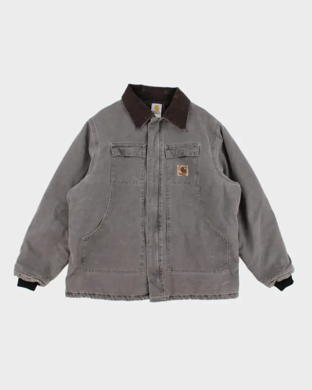 Men's Vintage Grey Carhartt Zip Up Jacket -XL sold by Rokit