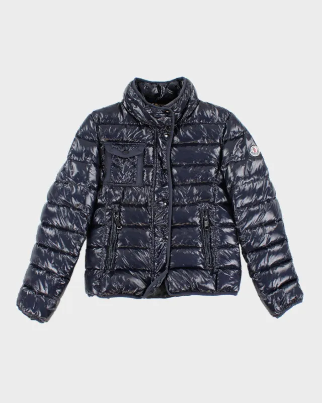 Women's Moncler Navy Zip Up Down Puffer Jacket - S sold by Rokit