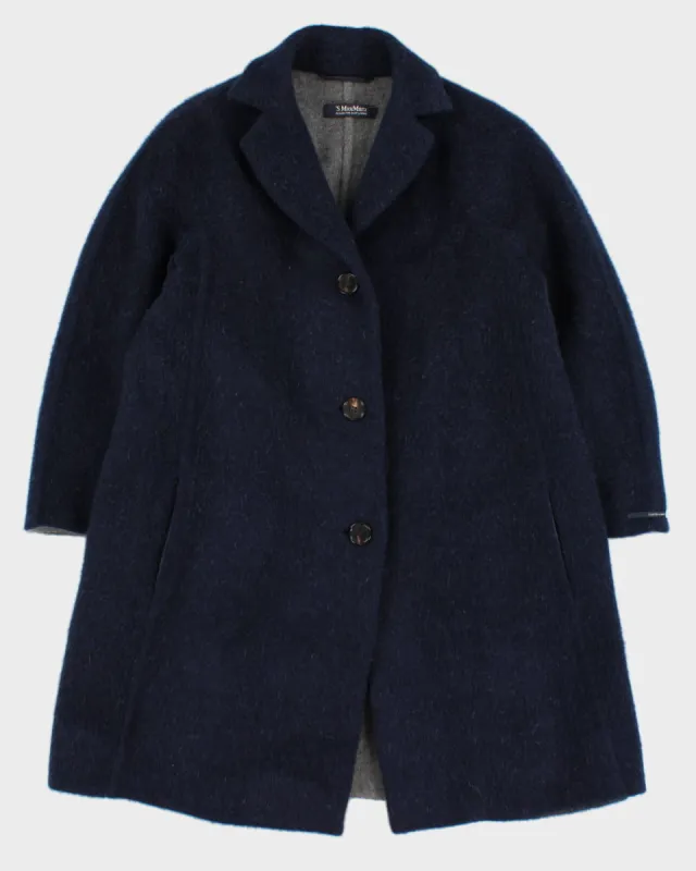 'S MaxMara Women's Navy Wool Coat - S sold by Rokit