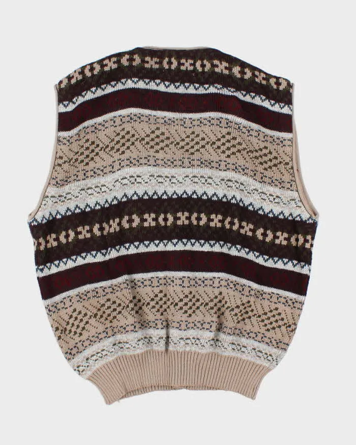 Vintage 90s Northern Territory Patterned Knit Cardigan Vest - L sold by Rokit product image thumbnail 2