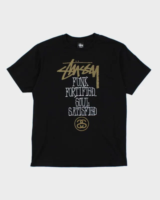 Y2k 00s Stussy Black Logo T-shirt - M sold by Rokit