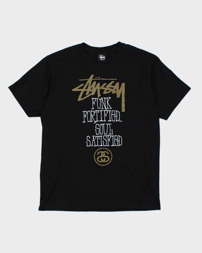 Y2k 00s Stussy Black Logo T-shirt - M | Parallel