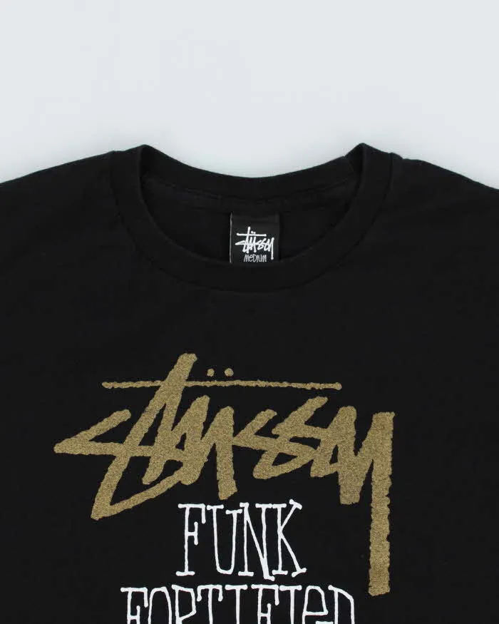Y2k 00s Stussy Black Logo T-shirt - M | Parallel