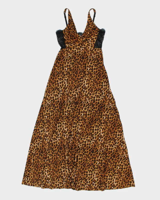 Y2k 00s La Vie En Rose Leopard Slip Dress - M sold by Rokit