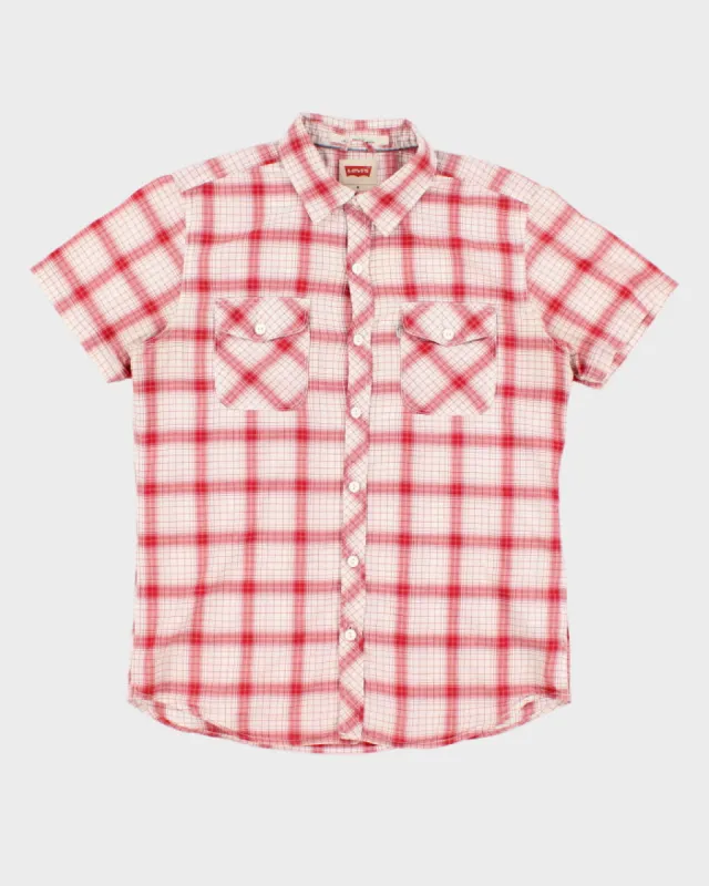 Mens Levi's Red Checked Button Up Shirt - XL sold by Rokit