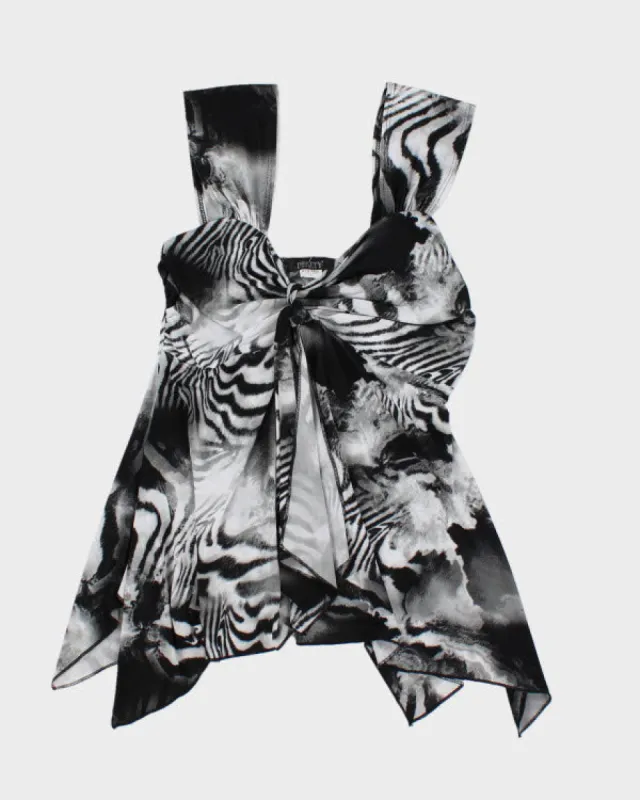 Y2k 00s Animal Print Cami - L sold by Rokit