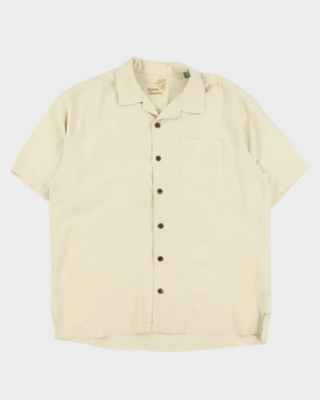 Men's Yellow Tommy Bahama Silk Hawaiian Shirt - XL sold by Rokit
