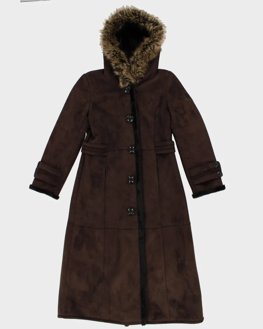 Vintage Novelti Faux Fur Hooded Coat - S sold by Rokit