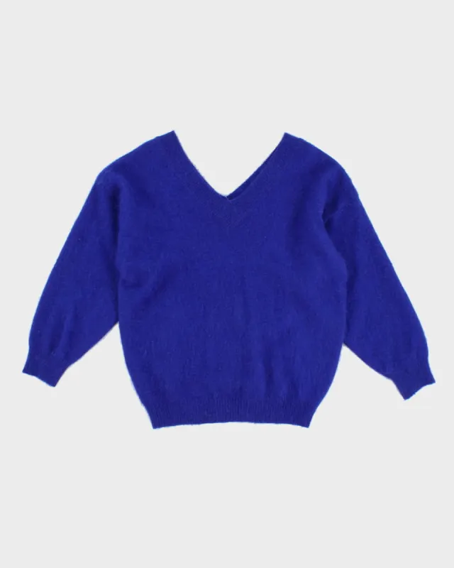 Women's Vintage Blue Knit Jumper - S sold by Rokit