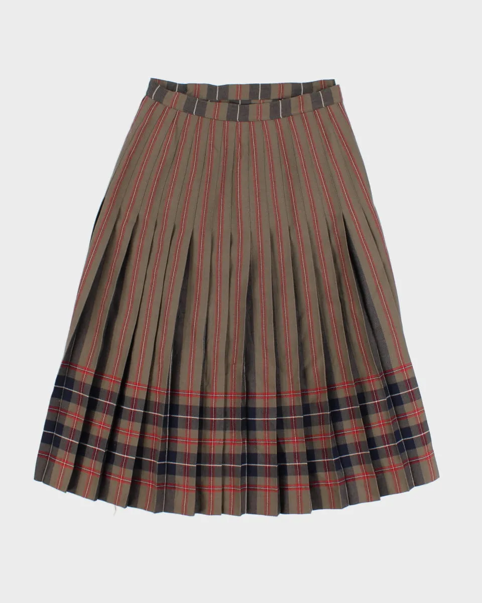 70's Vintage Wool Pleated Check Skirt - S sold by Rokit product image thumbnail 2