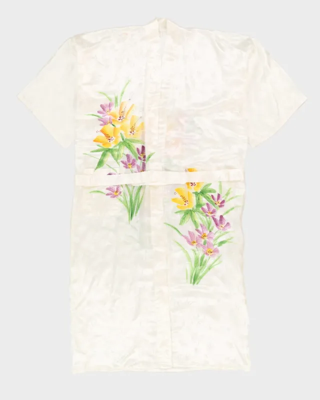 White Painted Dressing Gown - L sold by Rokit