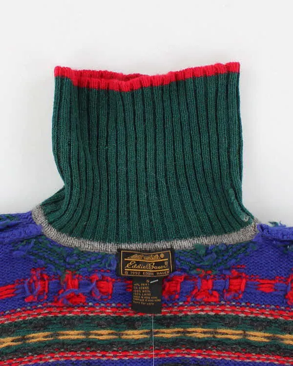 Vintage 80s Eddie Bauer Patterned Wool Turtleneck - S sold by Rokit product image thumbnail 3