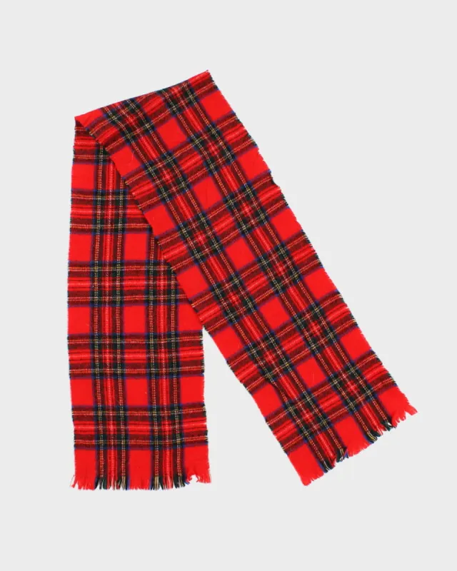 Vintage Highland Home Industries Tartan Lambswool Scarf sold by Rokit