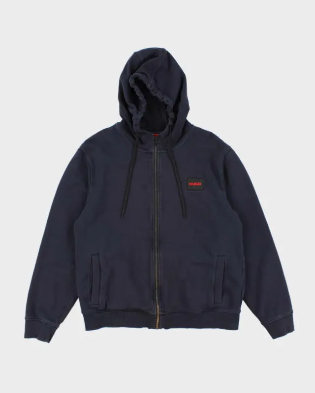 Men's Navy Hugo Zip UP Hoodie - S made by Hugo Boss
