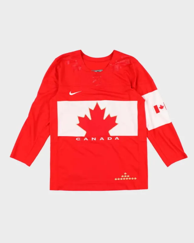 Mens Red Nike x Canada Olympic Sports Jersey - M sold by Rokit
