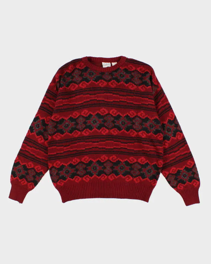 Vintage 90s Maglificio Florence Patterned Jumper - M sold by Rokit