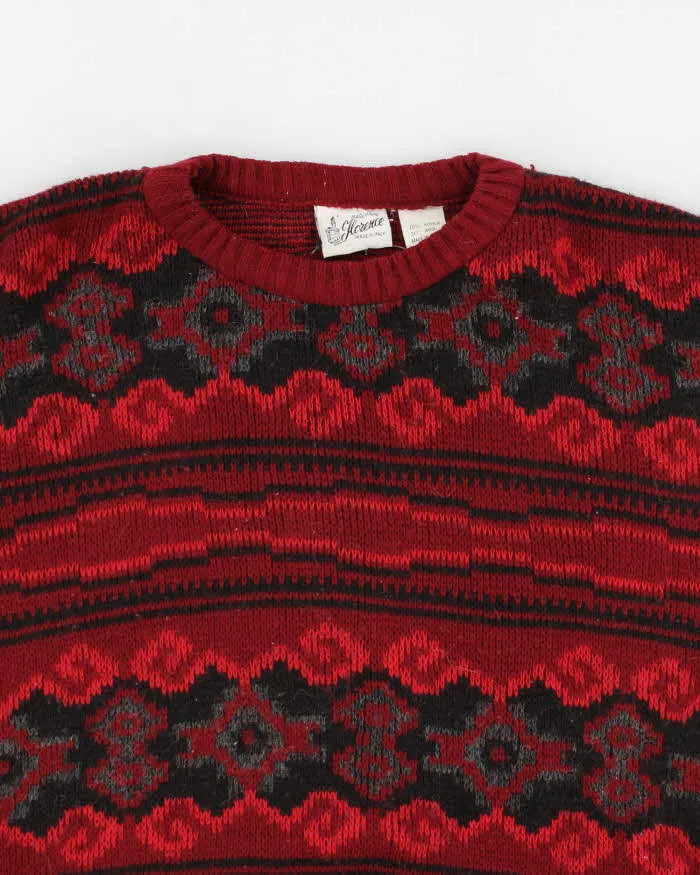 Vintage 90s Maglificio Florence Patterned Jumper - M sold by Rokit product image thumbnail 3