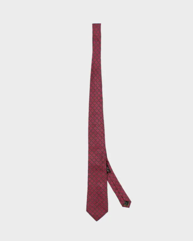 Mens Pink Etro Patterned Silk Tie made by Rokit