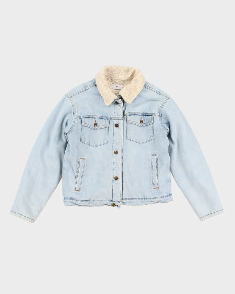 Tna Sherpa Lined Denim Jacket - S sold by Rokit