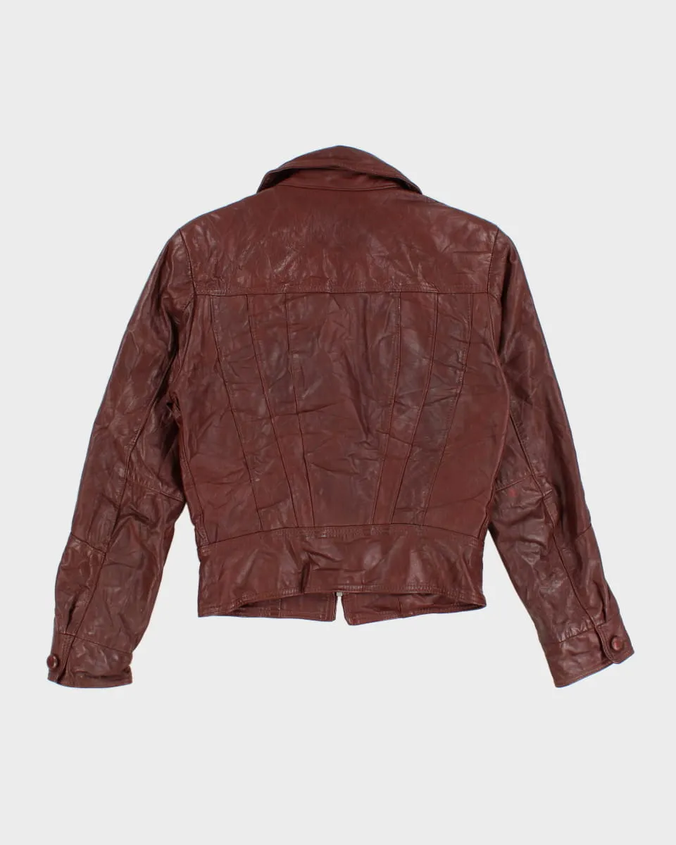 Vintage 70's Fitted Leather Jacket - M sold by Rokit product image thumbnail 2