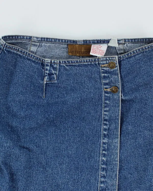 Vintage Y2k 00s Attitude Denim Wrap Skirt - S sold by Rokit product image thumbnail 3