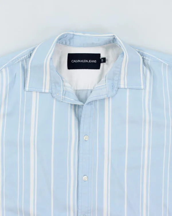 Vintage Men's Calvin Klein Striped Short Sleeve Shirt - L sold by Rokit product image thumbnail 3