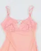 Y2K 00s La Senza Pink Mesh Slip - S sold by Rokit