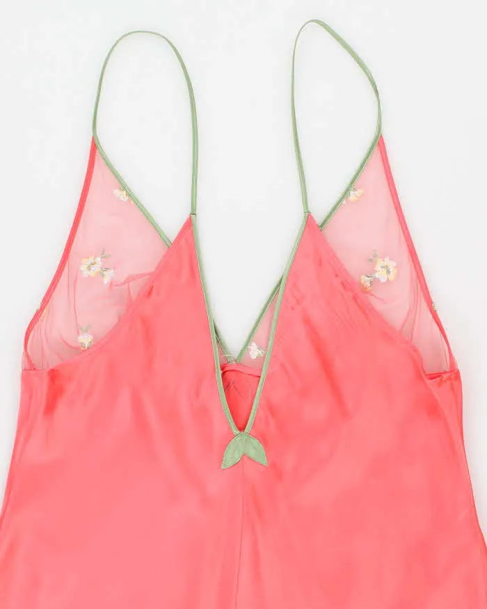 Vintage Malizia Pink Slip Maxi Dress - M sold by Rokit product image thumbnail 4