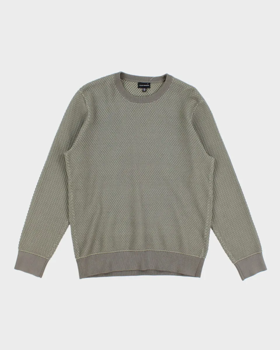 Club Monaco Men's Textured Green Sweatshirt - M sold by Rokit