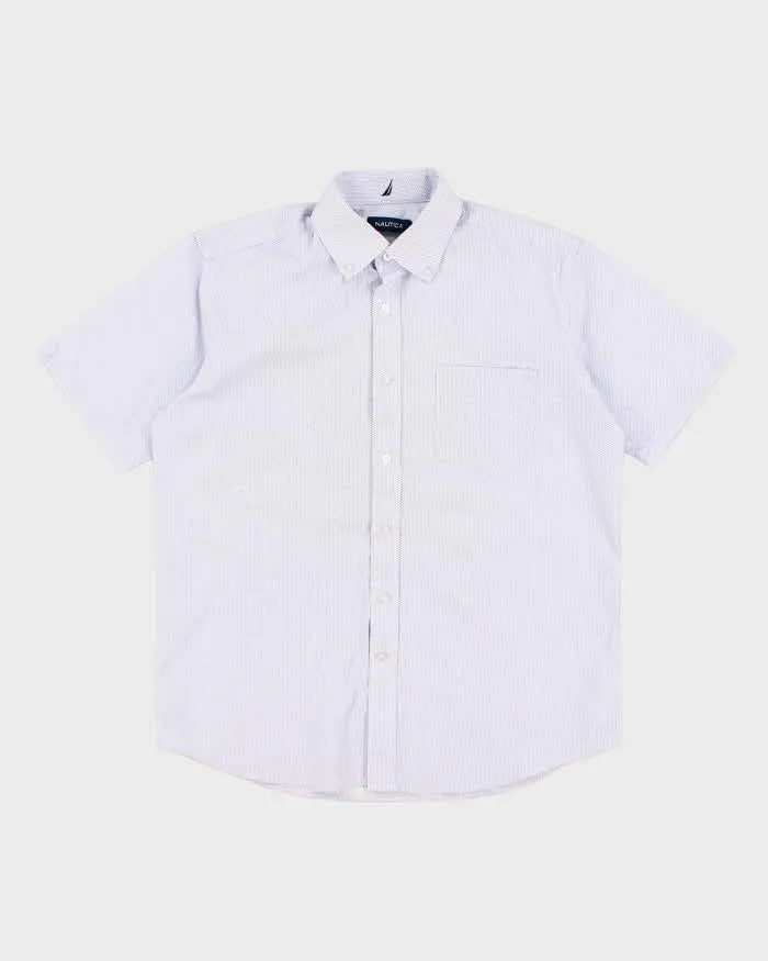 Vintage Nautica Patterned Button Up Shirt - S sold by Rokit