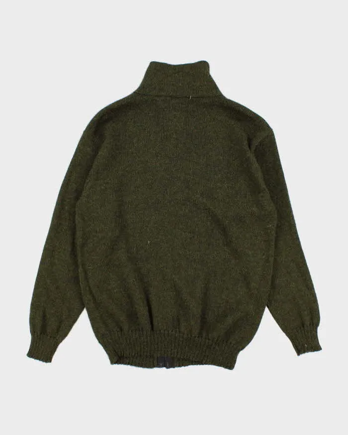 Men's Green Funnel neck Zip Up Cardigan - M sold by Rokit product image thumbnail 2