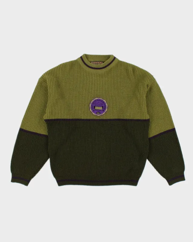Vintage 90s Point Zero Green Jumper - M sold by Rokit