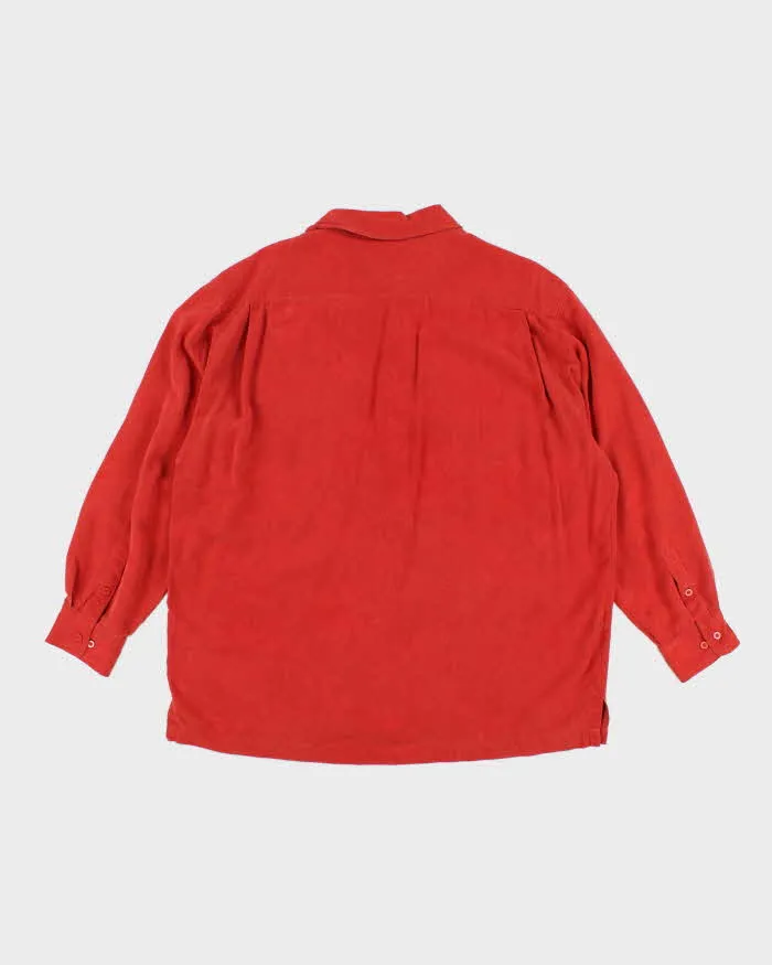Vintage 90s Bill Blass Red Silk Shirt - XL sold by Rokit product image thumbnail 2