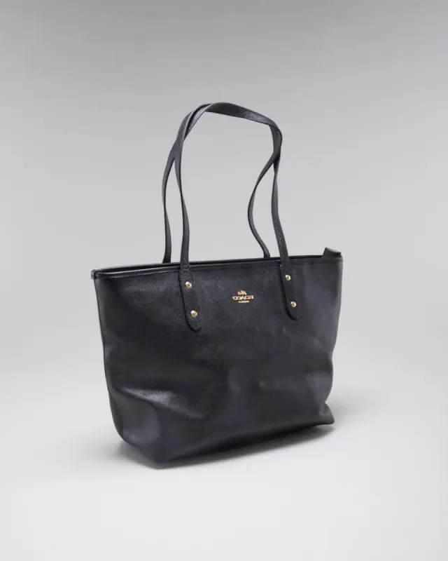 Woman's Black Coach Classic Coated Canvas Tote Bag sold by Rokit