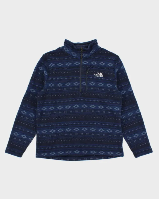 The North Face Patterned Half Zip Fleece - L sold by Rokit