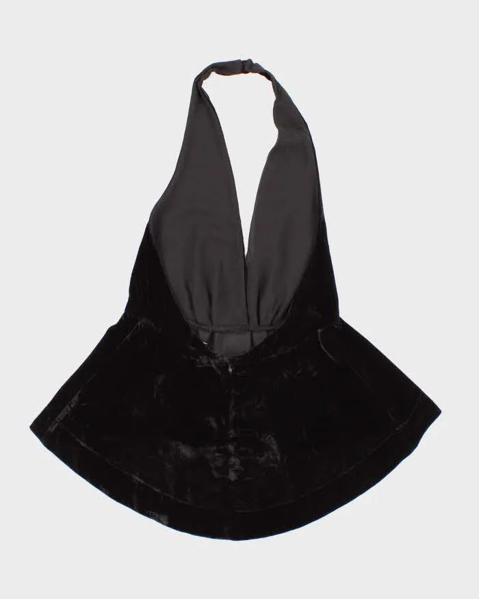 Black Velvet Halter Neck Top - S sold by Rokit product image thumbnail 2