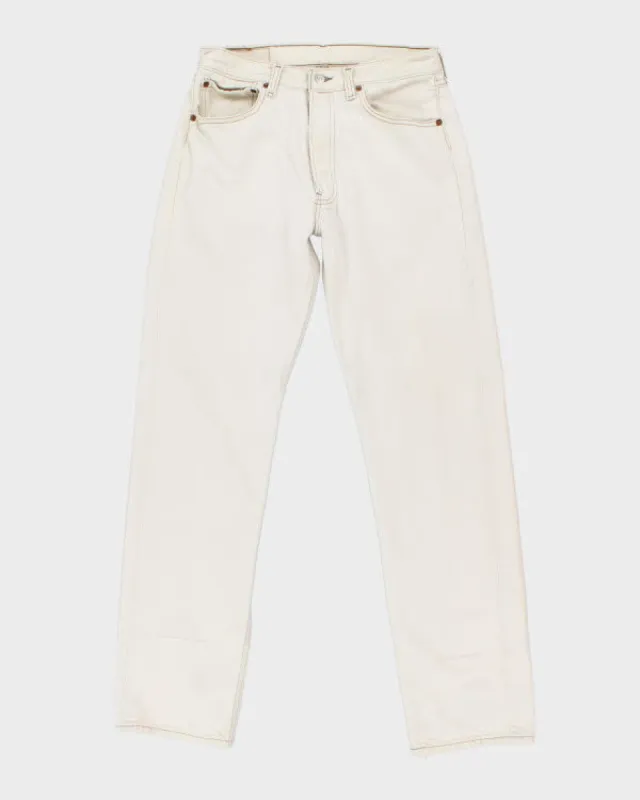 Vintage Levi's 501 Cream Jeans - W30 L32 sold by Rokit