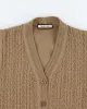 Mens Brown Chunky Knit Button UP Sweater Vest - M sold by Rokit