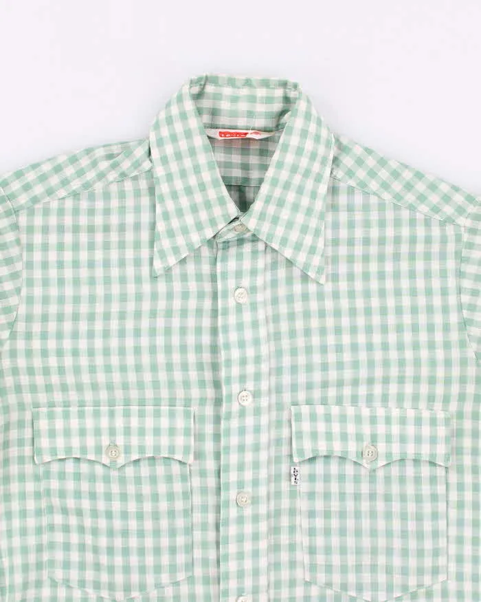 Vintage 70s Levi's White Tab Gingham Shirt - S sold by Rokit product image thumbnail 3