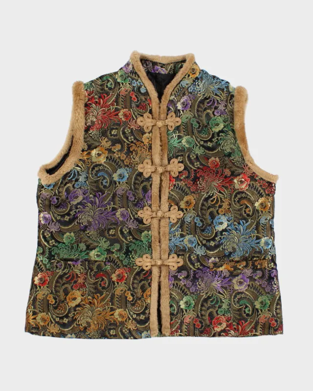 Men's Multicoloured sarin fuax fur print vest - M sold by Rokit