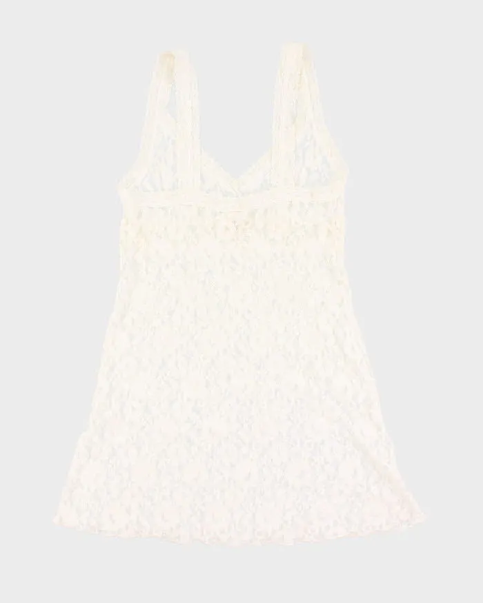 Woman's Cream Lace Slip Dress - M sold by Rokit product image thumbnail 2
