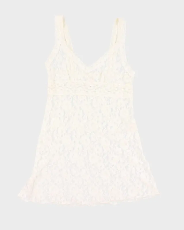 Woman's Cream Lace Slip Dress  - M sold by Rokit